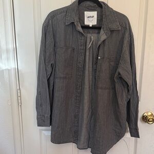 Aerie Women’s Anytime Fave Shirt light gray